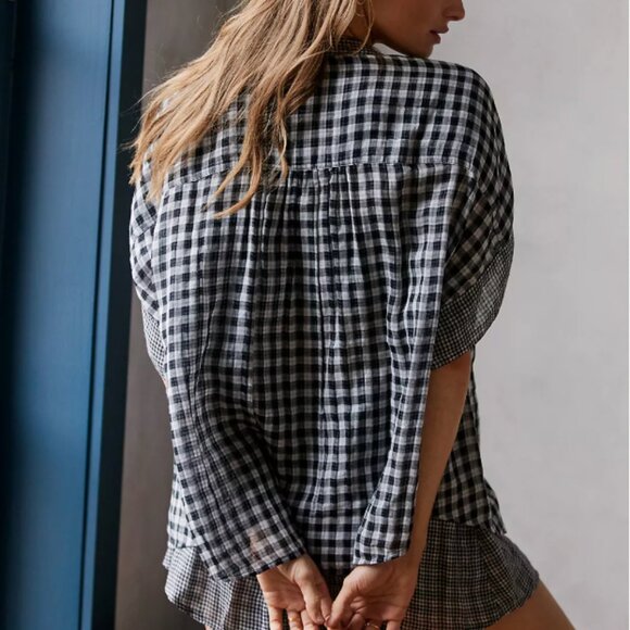 Three-Piece Gingham Lounge Set (Anthroplogie) - Picture 11 of 12